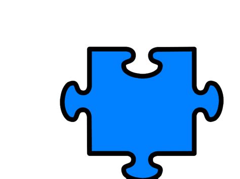 Jigsaw Puzzle Blue Clip Art At Vector Clip Art Online