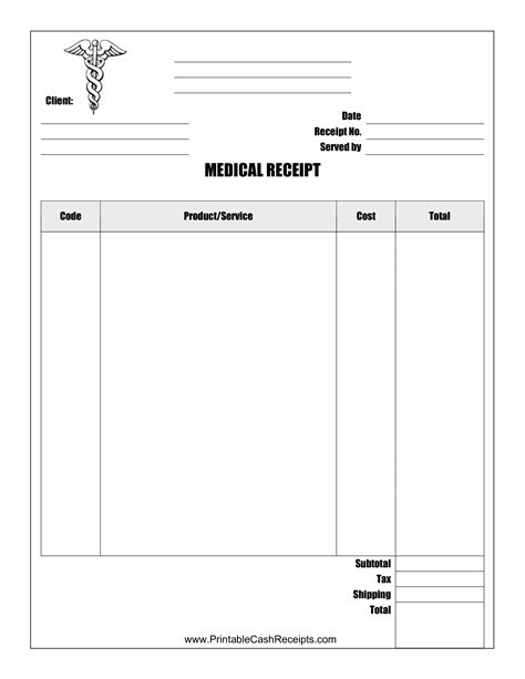 Free Medical Receipt Template Nisma Info