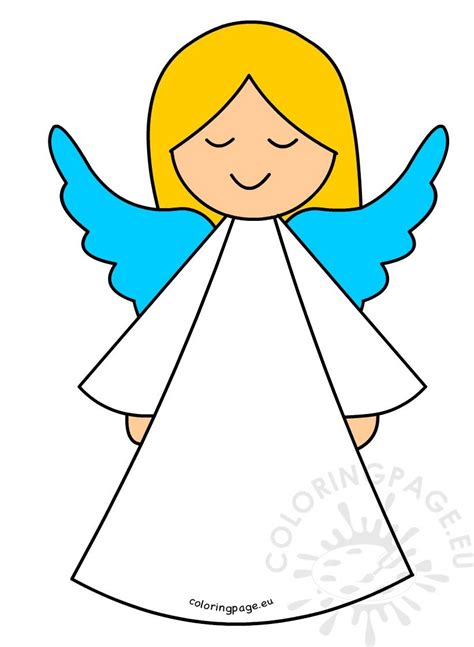 White Angel Cartoon Coloring Page