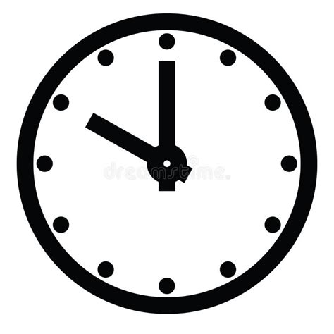 Clock Face Blank Hour Dial With Hour And Minute Hand Dots Mark Hours