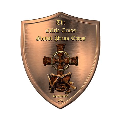 Celtic Cross Global Press Corps Shield Celtic Cross Shield Icon Celtic