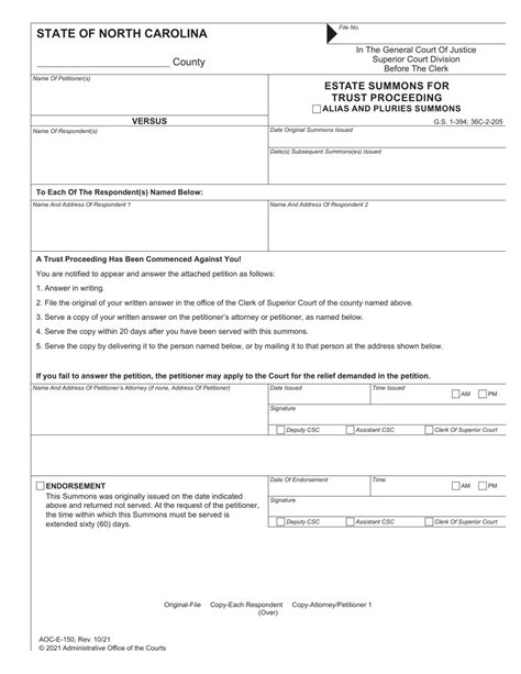 Form Aoc E 150 Fill Out Sign Online And Download Fillable Pdf North
