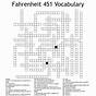 Fahrenheit 451 Vocabulary Worksheet