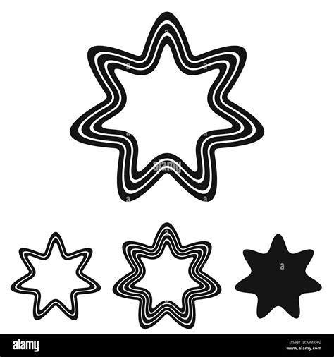 Black Line Star Logo Design Set Stock Vector Image And Art Alamy