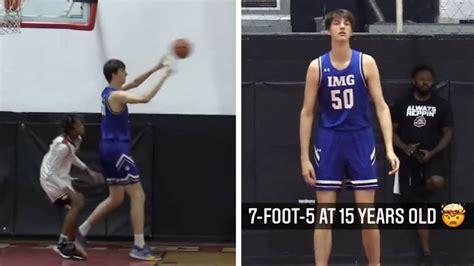 This Nba Prospect Is Already 7 Foot 5 Inches Tall At Just 15 Years Old