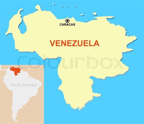 Kort Over Venezuela Afrika Kort