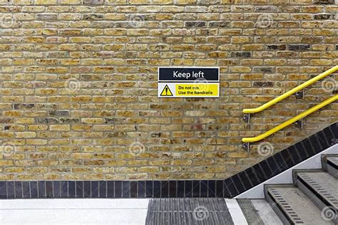 Keep Left Stock Image Image Of Yellow Wall Banister 38262715