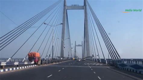 Driving In Second Hooghly Bridge Or Vidyasagar Setu Longest Cable