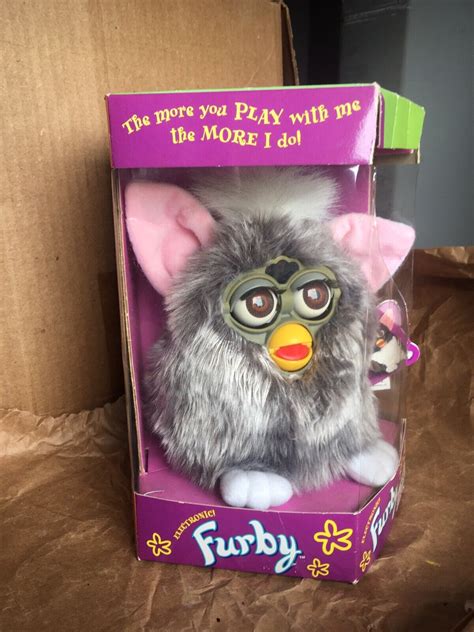 Gray Furby Brown Eyes Ebay