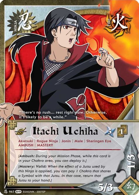 Naruto Card Itachi Itachi Anime Naruto Naruto Shippuden
