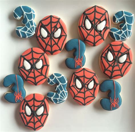 Spiderman Cookies Spiderman Cookies Superhero Cookies Spiderman Theme Spiderman Birthday