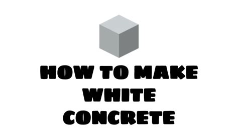 How To Make White Concrete Stairs In Minecraft Concrete Is A Solid And