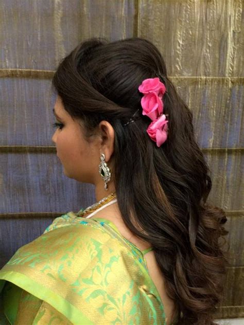 Retro curly bob with dramatic side sweep. 68 best images about BRIDAL RECEPTION HAIR STYLES on Pinterest | Manish, Receptions and Saree