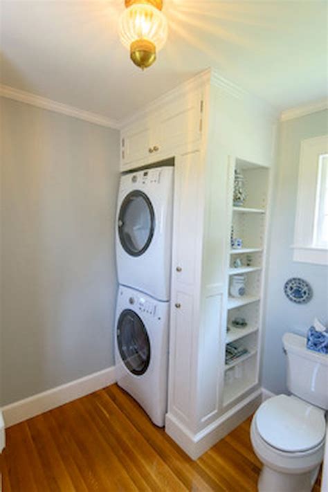 I never have a good place to store my laundry baskets. 80 Small Laundry Room Organization Ideas (With images ...