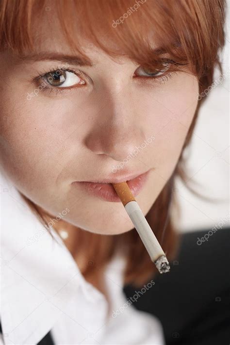 Businesswoman With Cigarette — Stock Photo © Jazzikov 1202020