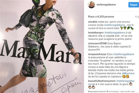 Stefano Gabbana Contro Max Mara Vergognatevi Copioni