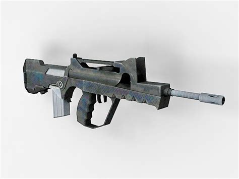 Famas Bullpup Assault Rifle 3d Model 3ds Maxautodesk Fbx Files Free