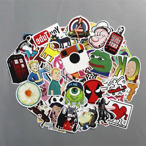 Lot 200 Random Vinyl Laptop Skateboard Stickers bomb