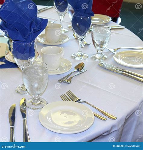 Banquet Table Formal Wedding Stock Photo Image Of Setting Hall 4026254