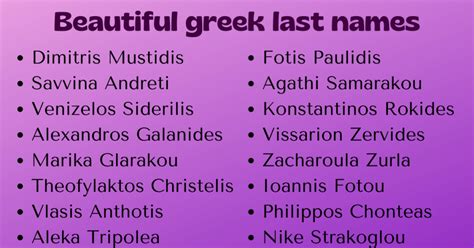 400 Old And Common Greek Last Names List Business Tech News