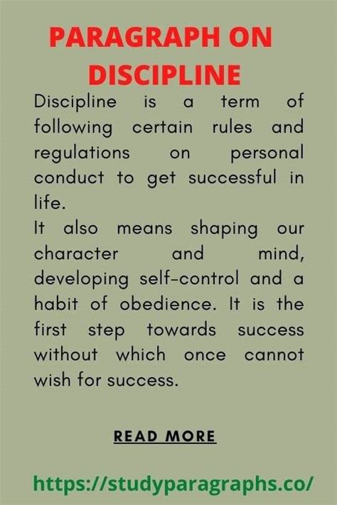 Speech On Discipline Value And Importance Of Discipline In Life Study