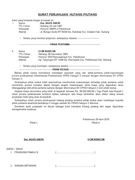 We did not find results for: Surat Perjanjian Hutang Piutang