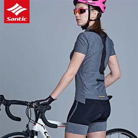 Santic Women Cycling Jersey Short Sleeve Jersey Summer Mtb Road Bike Shirts Breathable Bicycle