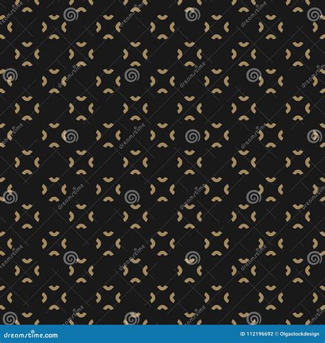 Simple Black And Gold Abstract Floral Pattern Royal Background Stock