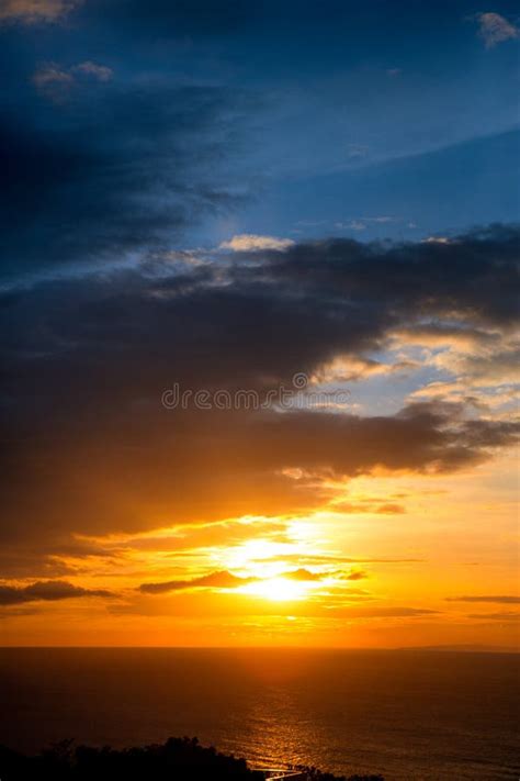 Tropical Beach Sunset Sky With Lighted Clouds Picture Image 26097045