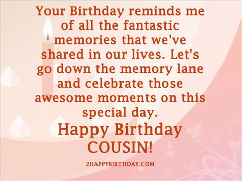 Happy Birthday Cousin Wishes And Quotes 2happybirthday
