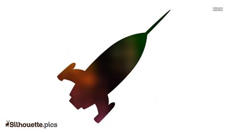 Rocket Blasting Off Silhouette Vector Clipart Images Pictures
