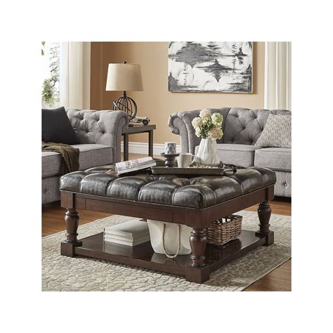Homevance Button Tufted Upholstered Coffee Table Coffee Table