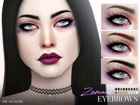 The Sims Resource Zamahl Eyebrows N116 By Pralinesims • Sims 4