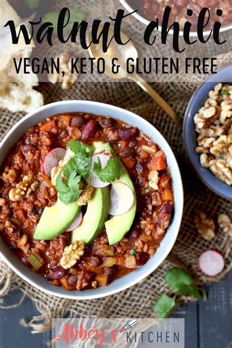 What's a hclf vegan diet? Vegan Keto Walnut Chili is the best Gluten Free, High ...
