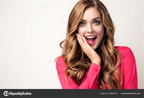 Woman Happy And Surprised Stock Photo By ©sofiazhuravets 169036154