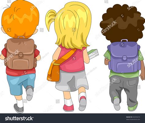 Illustration Kids Going School Stock Vector Royalty Free 83293474