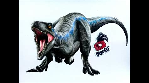 Dibujando A Blue En Jurassic World Fallen Kingdom Youtube