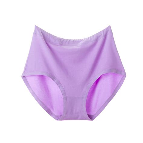 Kl81 Top Quality Women Underwear High Waist Panties Solid Breathable Cotton Lingerie Briefs Plus