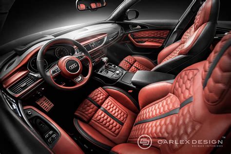 Audi A6 Gets Red Honeycomb Interior From Carlex Design Autoevolution