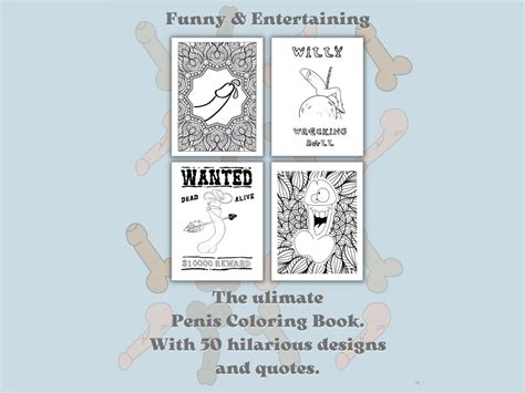 Penis Coloring Book Naughty Nsfw Dick Coloring 85x11 50 Etsy