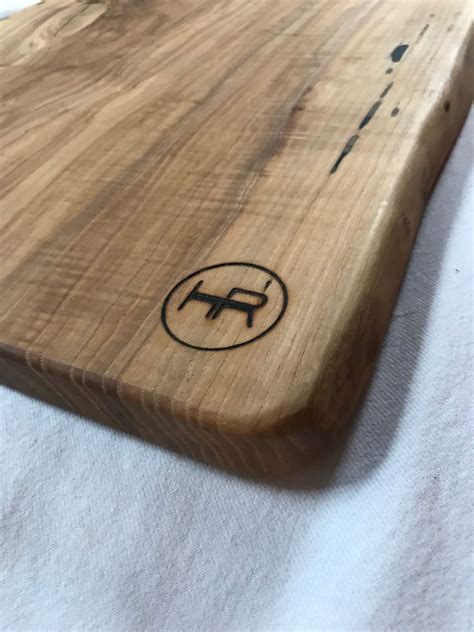 Buy Hand Crafted Large Ash Live Edge Cutting Board / Serving Board ...