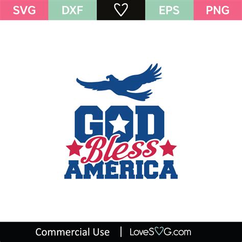 God Bless America SVG Cut File Lovesvg Com