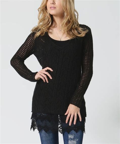Look At This Black Perforated Knit Sweater On Zulily Today Perforated