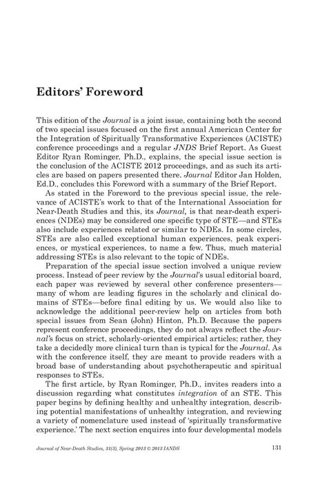 Editors Foreword Spring 2013 Unt Digital Library