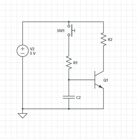 Transistors Power Circuit With A Push Button Electrical Engineering