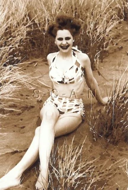 S S Sepia X Repro Risque Pinup Photo Bathing Beauty
