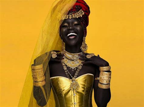 sudanese model nyakim gatwech holds the guinness world record for having the darkest skin tone