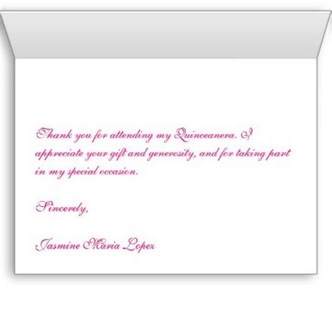 Quinceanera Custom Thank You Cards Custom Thank You