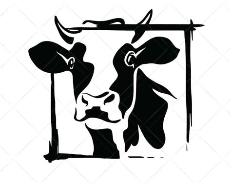 Cow Head Svg For Cricut And Silhouette Scotties Designs