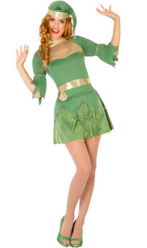 Disfraz De Elfa Verde Para Adulta